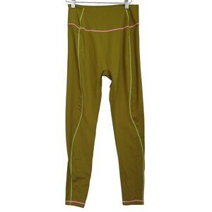 BuffBunny Leggings Loch Ness Olivia High Rise Ankle Length Olive Multi Womens XL